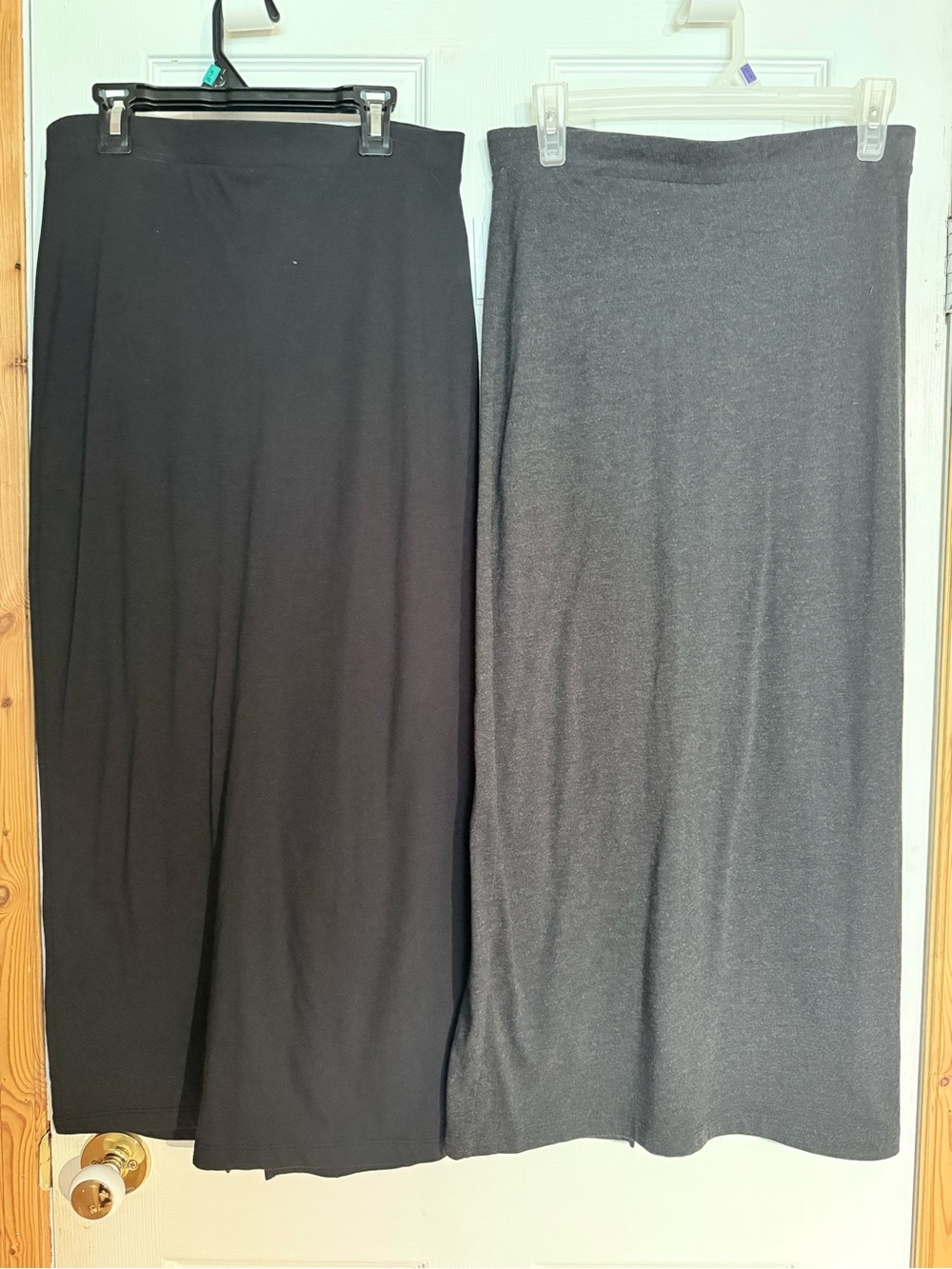 Vero Moda Pull-On Black and Jersey Grey Soft Maxi Skirts